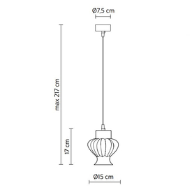 Lampa wisząca CERAUNAVOLTA SE134 4S INT KARMAN