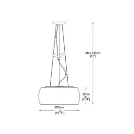 Lampa wisząca Crystal 50 ZUMA LINE 