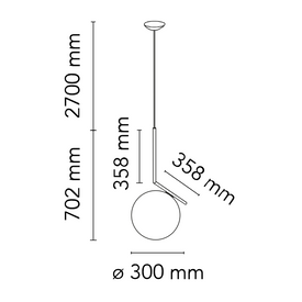 Lampa wisząca IC S2 chrom F3176057 Flos