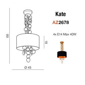 Lampa wisząca KATE AZ2678 Azzardo