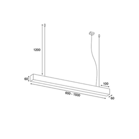 Lampa wisząca Lupinus 600 Elkim Lighting srebrny