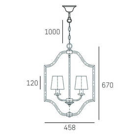 Lampa wisząca New York Cosmo Light P04667AU