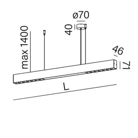 Lampa wisząca OPTIMA  LED 4000K 168cm Aqform