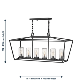 Lampa wisząca QN-ALFORD-PLACE-6P-MB Elstead Lighting 