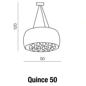 Lampa wisząca Quince 50 biała AZ0702