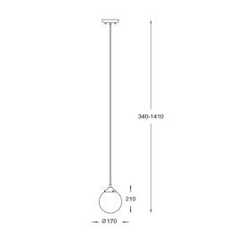 Lampa wisząca RIANO złota pojedyncza Zuma Line  P0454-01D-F7AA