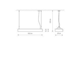 Lampa wisząca SOFT LED 90X20 BIAŁY Nowodvorski