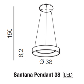 Lampa wisząca Santana 38 Azzardo AZ5000