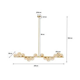 Lampa wisząca Scala Balls Brass 150cm Kare Design 52512 