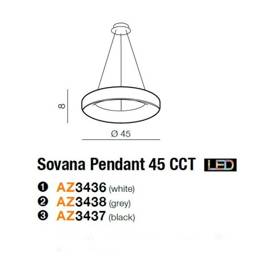 Lampa wisząca Sovana 45 cm White Azzardo