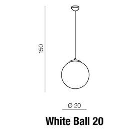 Lampa wisząca White Ball 20 AZ1325 Azzardo