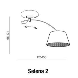 Lampa wisząca na długim obrotowym wysięgniku Selena 2 Azzardo