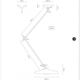 Lampa wisząca na wysięgniku Ceiling 45 Black Arigato Grupa AR-C-45