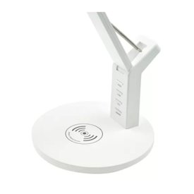 Lampka biurkowa LED LEO z ładowarką indukcyjną wireless biały