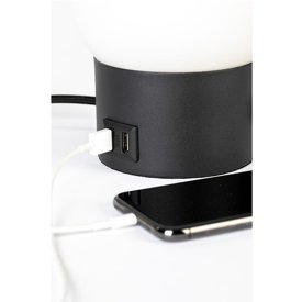 Lampka nocna z portem USB URBAN CHARGER czarna Zuiver 