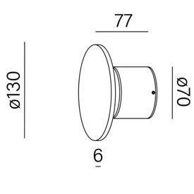 MAXI POINT round LED exterior kinkiet AQForm 