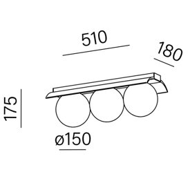 MODERN BALL x3 LED natynkowy AQFORM