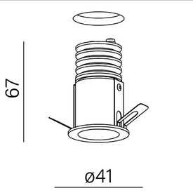 Okrągły ledowy wpust HOLLOW micro LED AQform