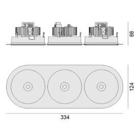 Oprawa do zabudowy Speaker RD100 3 Zaho Lighting