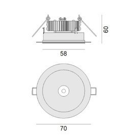 Oprawa do zabudowy Speaker RD60 1 Zaho Lighting