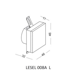 Oprawa schodowa LESEL czarny, neutralna biel L Elkim Lighting