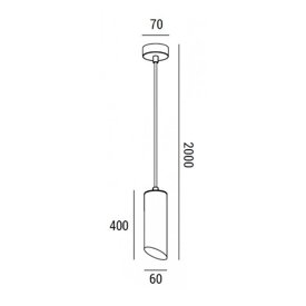 Oprawa wisząca Cut 400 Zaho Lighting