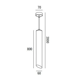 Oprawa wisząca Cut 800 Zaho Lighting