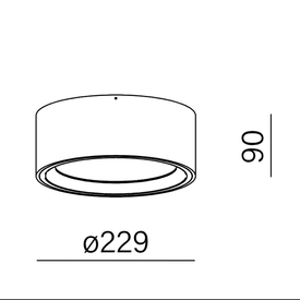 Plafon MIDI RING rim LED AQform