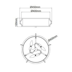 Plafon Pirelo PL Cromo Orlicki Design