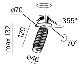 Reflektor do wbudowania TRIBA mini LED AQform