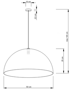 SFERA 50 CZARNY/MIEDZIANY lampa wisząca 30138