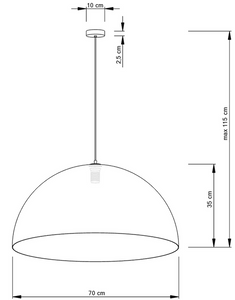 SFERA 70 ZŁOTY/CZARNY NAKRAPIANY lampa wisząca 32298