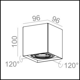 SQUARES 50x1 230V spot natynkowy AQFORM