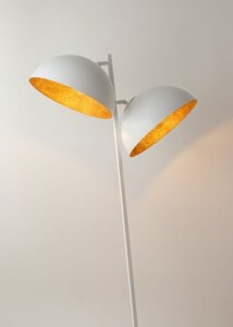 Sfera lampa podłogowa biały/miedziany 50334 