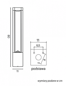 Słupek ogrodowy FAN KWADRAT FKW-800 SU-MA