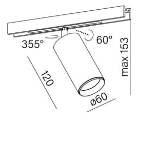 Spot PET next LED do szynoprzewodu multitrack AQform