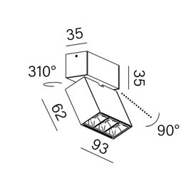 Spot RAFTER points LED AQform