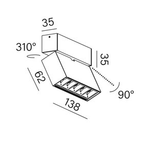 Spot RAFTER points LED AQform