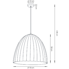 TELMA 70 biały_miedziany lampa wisząca 32030