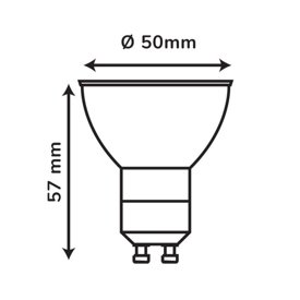 Żarówka LED GU10 220-240V 3W 240lm 3000K biała ciepła