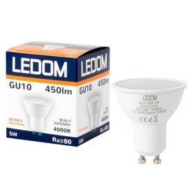 Żarówka LED GU10 220-240V 5W 450lm 4000K biała dzienna 