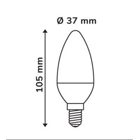 Żarówka LED SMD E14 230V 6W biała ciepła 3000K