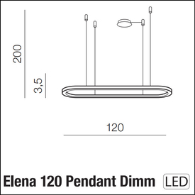 Złota lampa wisząca z pilotem Elena  DIMM Azzardo AZ5056